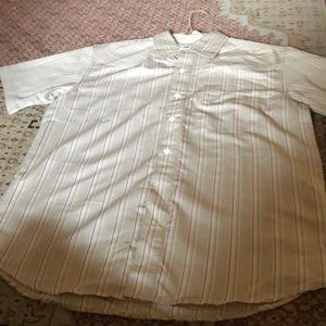 Polo beige red stripe detail